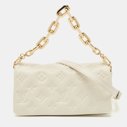 Louis Vuitton: Белая сумка  Pochette