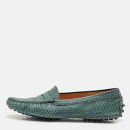 Tod's: Зелёные лоферы 