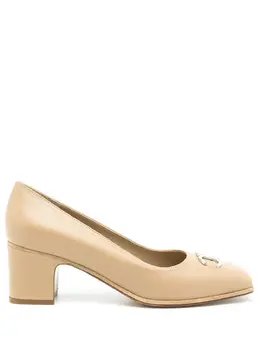 Ferragamo: Бежевые туфли  Gancini
