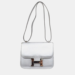 Hermes: Серебристая сумка 