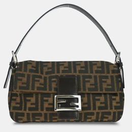 Fendi: Коричневая сумка  Baguette
