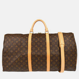 Louis Vuitton: Коричневая сумка  Keepall