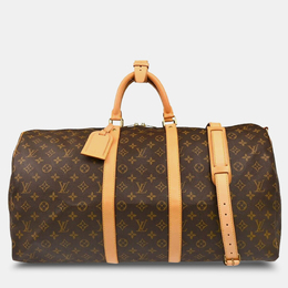 Louis Vuitton: Коричневая сумка  Keepall