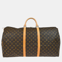 Louis Vuitton: Коричневая сумка  Keepall