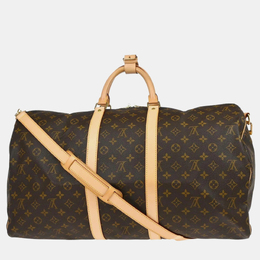 Louis Vuitton: Коричневая сумка  Keepall