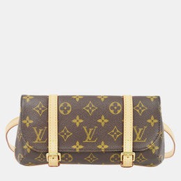 Louis Vuitton: Коричневая сумка  Pochette