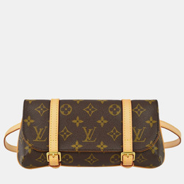 Louis Vuitton: Коричневая сумка  Pochette