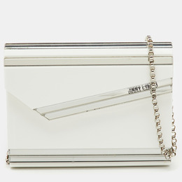 Jimmy Choo: Белый клатч  Candy