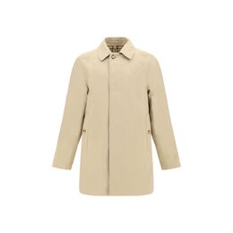 Burberry: Бежевое пальто 