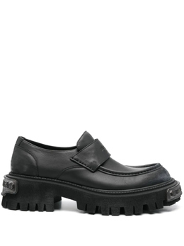 Balenciaga: Чёрные туфли  Tractor