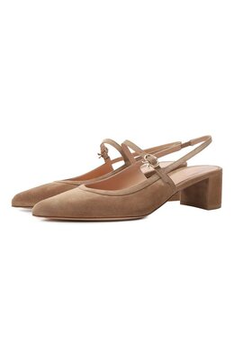 Gianvito Rossi: Бежевые туфли 