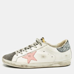 Golden Goose: Серебристые кроссовки  Superstar