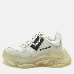 Balenciaga: Белые кроссовки  Triple S Clear Sole