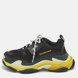 Balenciaga: Чёрные кроссовки  Triple S