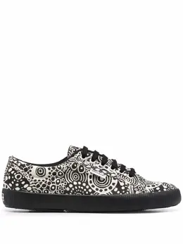 Superga: Чёрные кроссовки 