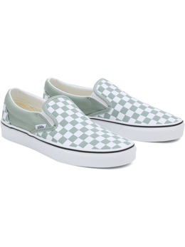 Vans: Зелёные кроссовки  Classic Slip On
