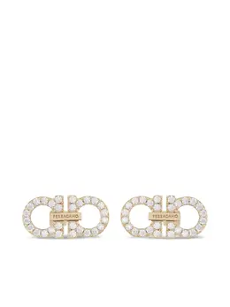 Ferragamo: Серьги  Double Gancini