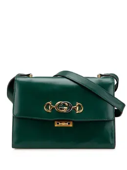 Gucci Pre-Owned: Зелёная сумка через плечо 