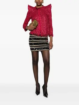 Balmain: Юбка в полоску 