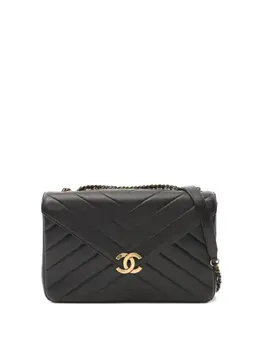 CHANEL Pre-Owned: Чёрная сумка через плечо 