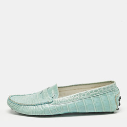 Tod's: Зелёные лоферы 
