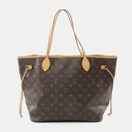 Louis Vuitton: Коричневая сумка-шоппер  Neverfull