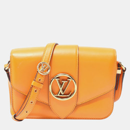 Louis Vuitton: Оранжевая сумка  Pont Neuf