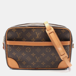 Louis Vuitton: Коричневая сумка через плечо 