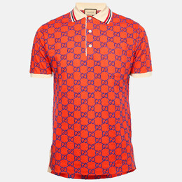 Gucci: Красное поло  GG Supreme