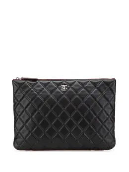 CHANEL Pre-Owned: Чёрный клатч 