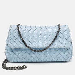 Bottega Veneta: Светлая сумка через плечо  Intrecciato