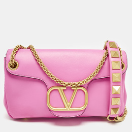 Valentino: Розовая сумка  Stud Sign
