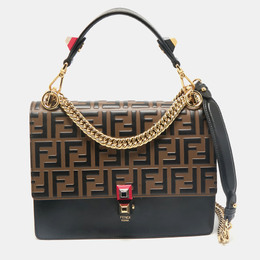 Fendi: Чёрная сумка  Kan I