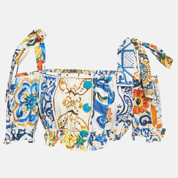 Dolce & Gabbana: Многоцветный топ  Majolica