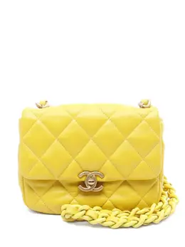 CHANEL Pre-Owned: Жёлтая сумка 