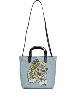 Kenzo: Светлая сумка-шоппер  Tiger