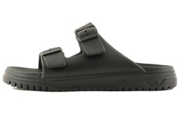 Armani Exchange: Чёрные шлёпанцы 