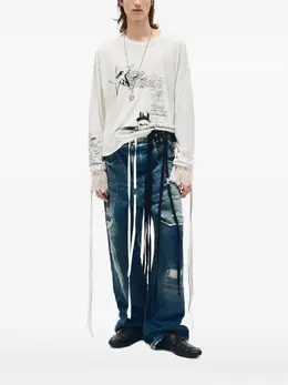 Ann Demeulemeester: Белая футболка 
