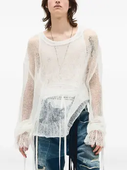 Ann Demeulemeester: Белый свитер 