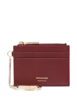 Ferragamo: Бордовый картхолдер 