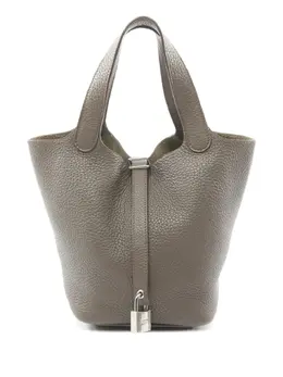 Hermès Pre-Owned: Серебристая сумка-шоппер 