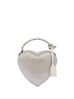 Moschino: Серебристый клатч 
