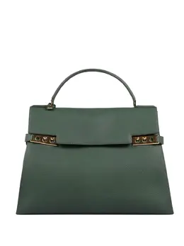 Delvaux: Зелёная сумка-шоппер 