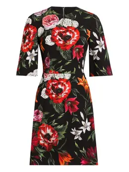 Dolce & Gabbana: Платье с растительным принтом 