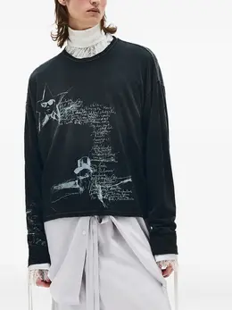 Ann Demeulemeester: Чёрная футболка 