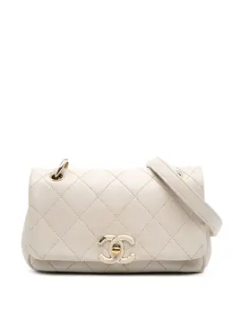 CHANEL Pre-Owned: Коричневая сумка через плечо 