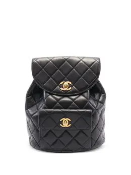 CHANEL Pre-Owned: Чёрный рюкзак 