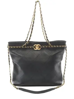 CHANEL Pre-Owned: Чёрная сумка 