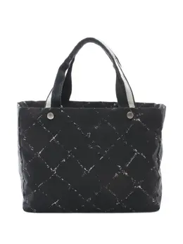 CHANEL Pre-Owned: Чёрная сумка-шоппер 