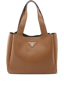 Prada Pre-Owned: Коричневая сумка-шоппер 